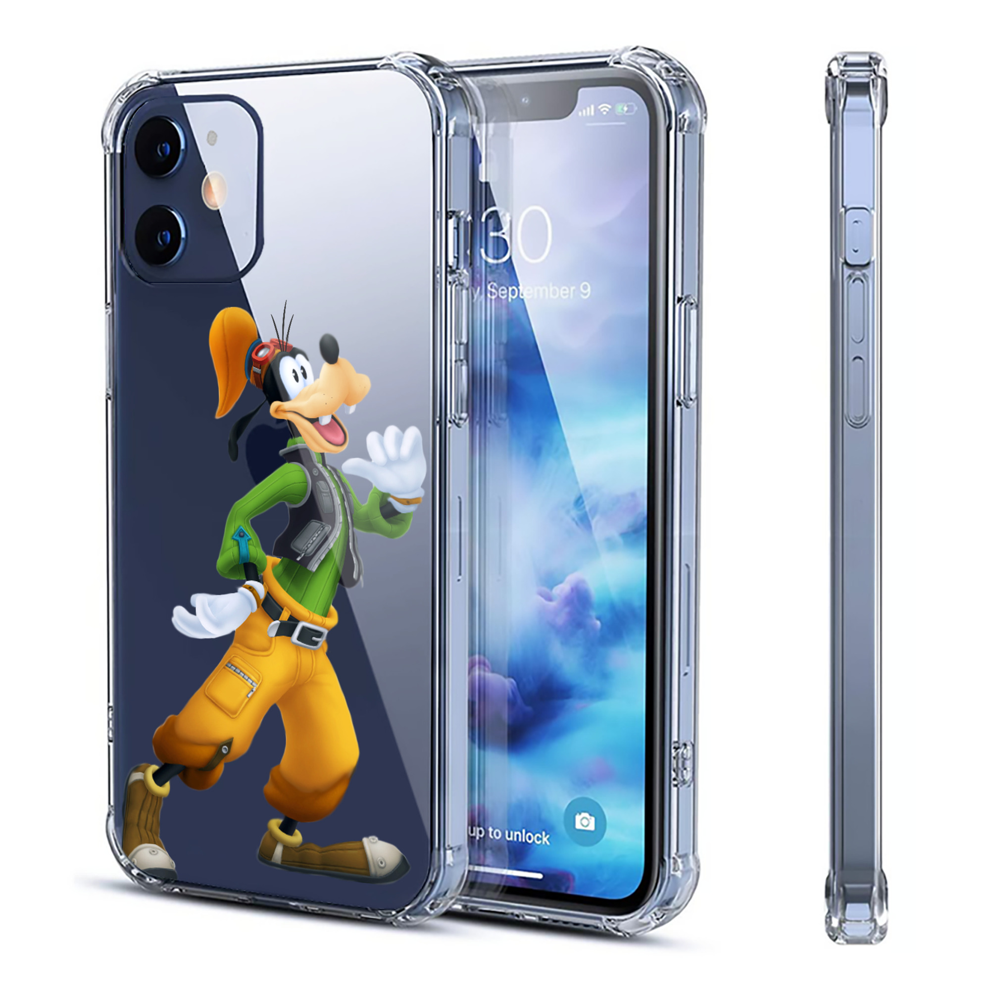 （画像用） ミッキーマウス Mickey Mouse 【iPhone 12シリーズ対応】透明スマホケース（クリアソフトケース）